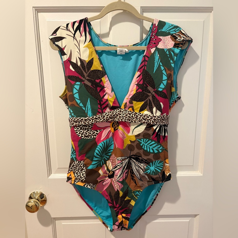 Bleu Rod Beattie Cap Sleeve Swimsuit 14